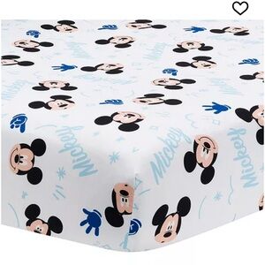 Mickey Mouse lambs and ivy fitted crib sheet